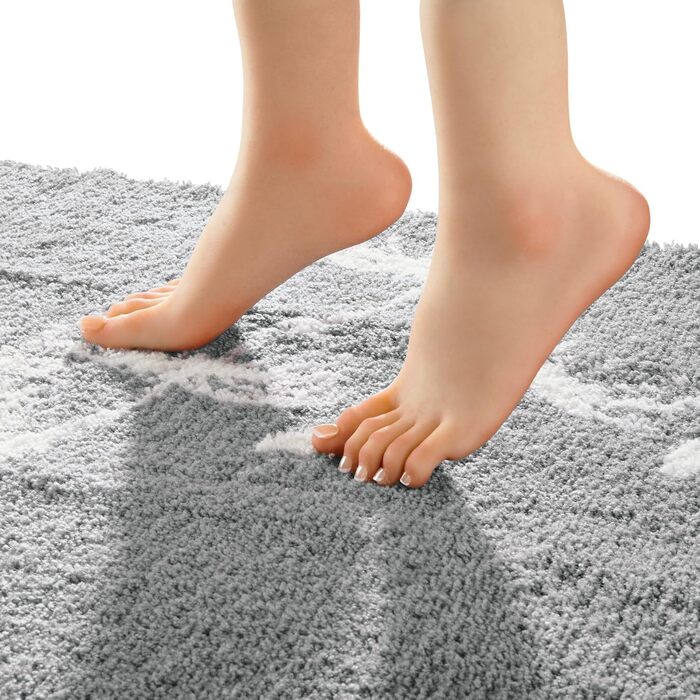 Килимок для ванної Erwin Mller, килимок для ванної, килимок для ванної кульбаба Prasonisi сірий розмір 60x100 см - нековзний, пухнастий м&39який, підходить для теплої підлоги Сірий 60 x 100 см (прямокутний)