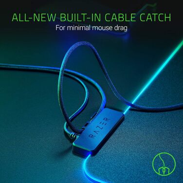 Ігровий килимок для миші з мікротекстурованою поверхнею та підсвічуванням Chroma RGB (тримач кабелю, підсвічування по всьому перим