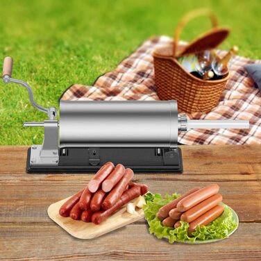 Ручна машина для набивання ковбас RELAX4LIFE 3,6 л, машина для набивання ковбас з 4 наповнювальними трубками, шприц для ковбас для