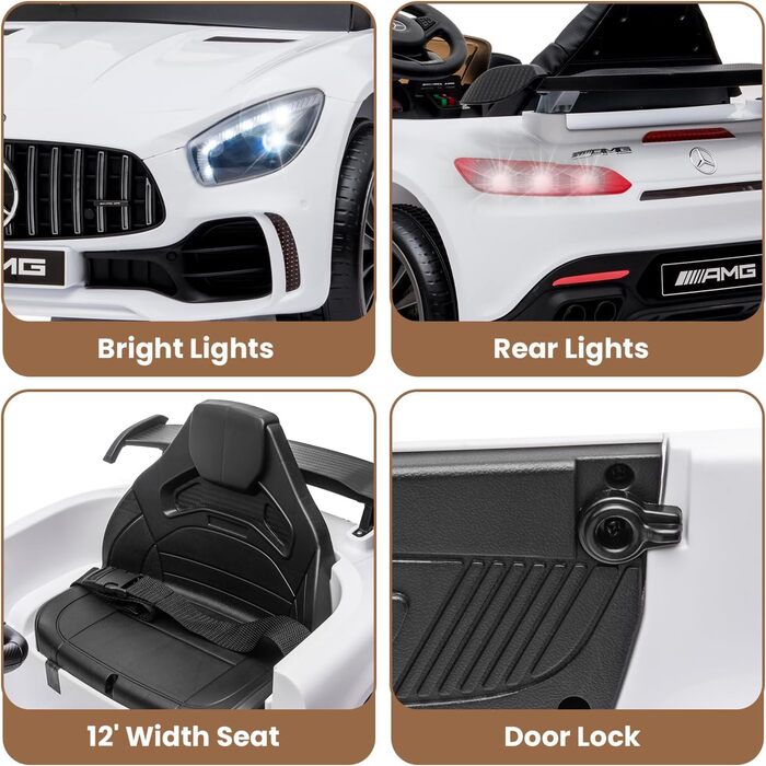 Дитячий електромобіль Mercedes Benz AMG 12V, електричний дитячий транспортний засіб, електромобіль 2-дверний з пультом дистанційно