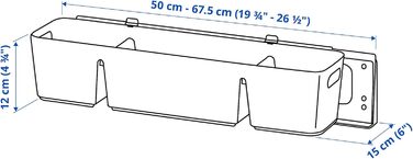 Коробка ProTuning UPDATE із слайдером, антрацит, 50 x 15 x 12 см