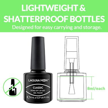 Набір гель-лаків Lagunamoon (25 елементів)