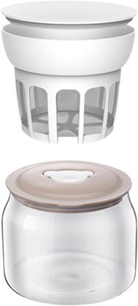 Сепаратор сироватки Sharplace з кришкою, ситечко для харчових продуктів, контейнер для горіхового молока, скло, фільтр для сита йогуртниціскляна пляшка