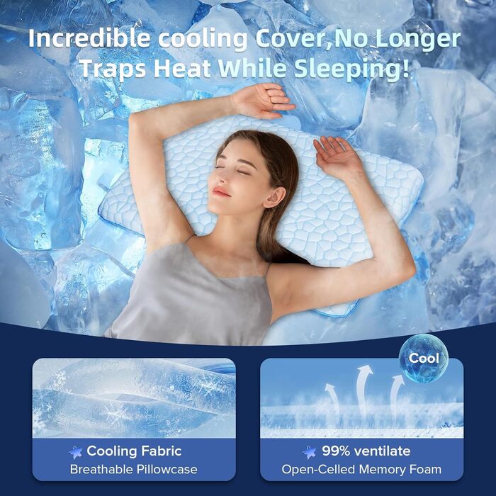 Ультратонка подушка для сну на животі 40x60 Плоска подушка для сну, охолоджувальна плоска ортопедична подушка висотою 2,25 дюйма, подушка з піни з ефектом пам&39яті для сну на животі та спині