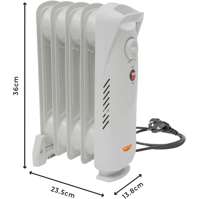 Х PAGEN Міні-електричний радіатор з регулятором температури потужність нагріву 500 Вт портативний масляний радіатор для рівномірного нагрівання компактний та потужний електричний обігрівач із захистом від перекидання та перегріву, 3-