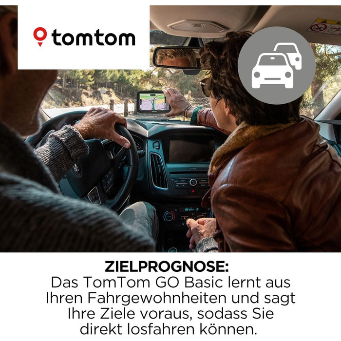 Навігаційний пристрій Tomtom GO Basic (5 дюймів, система уникнення заторів із функцією Tomtom Traffic, оновлення для Європи, оновлення через Wi-Fi) 5 дюймів, новий