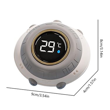 Термометр для ванни Teksome, цифрові термометри для ванни - вимірювач температури води - цифрові кімнатні термометри зі світлодіод