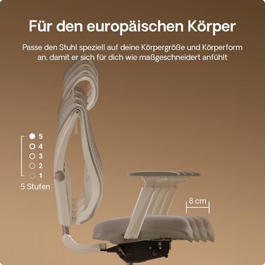 Ергономічне офісне крісло Desktronic з регулюванням висоти Офісне крісло з поперековою опорою - Зручне для спини - Комп&39ютерне крісло з регулюванням висоти та зручне для спини - Широка подушка SitPro (сіре)