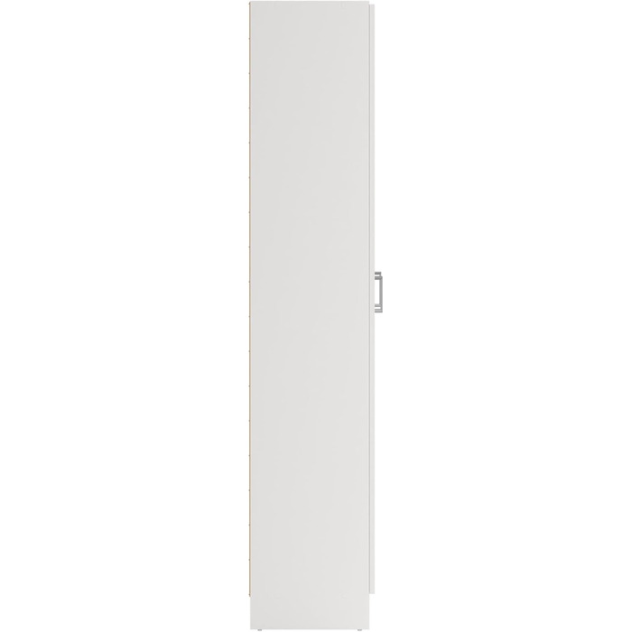 Велика багатофункціональна шафа Beaumont, додаткова шафа з 3 дверцятами, полиця для взуття з полицями, шафа для віників, 109 x 37 x 180 см, білий колір, 3 дверцята 4 полиці