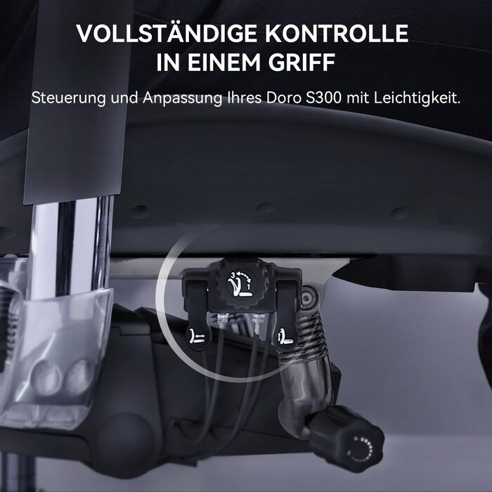 Ергономічне офісне крісло SIHOO Doro S300 ПЕРЕМОЖЕЦЬ ТЕСТУ, комп&39ютерне крісло, з подвійною динамічною системою поперекової підтримки, 6D координовані підлокітники, регульоване крісло для інвалідного візка (чорна оксамитова сітка) чорного кольору, функц