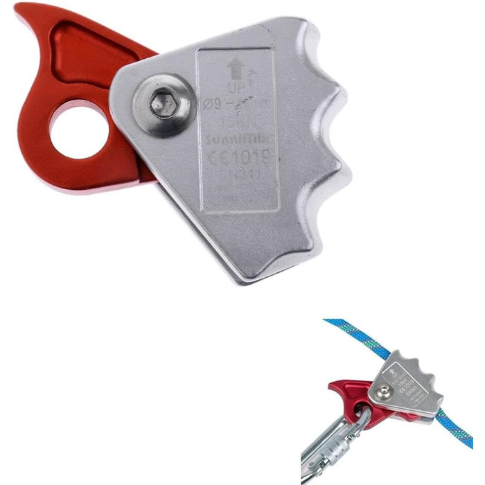 Захист від падіння MagiDeal, пристрій для лазіння по деревах, гальмо та страхувальний пристрій для мотузок діаметром 9-12 мм