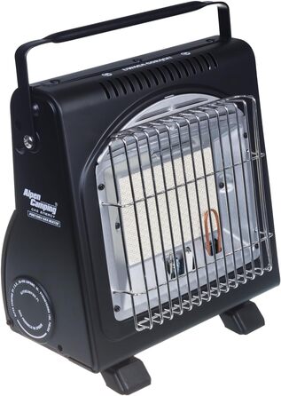 Портативний газовий обігрівач Alpen Camping IK1100, витрата газу 124 г/год, п&39єзорозпал (газова духовка 12 картриджів по 400 мл)