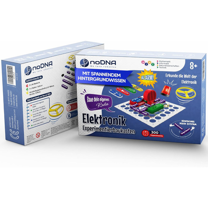 Набір електроніки noDNA для дітей, Набір для електронних експериментів для дітей віком від 8 років - 300 експериментів для дітей віком від 8 років, Подарунковий набір електроніки для 8-річних хлопчиків, **Діти**