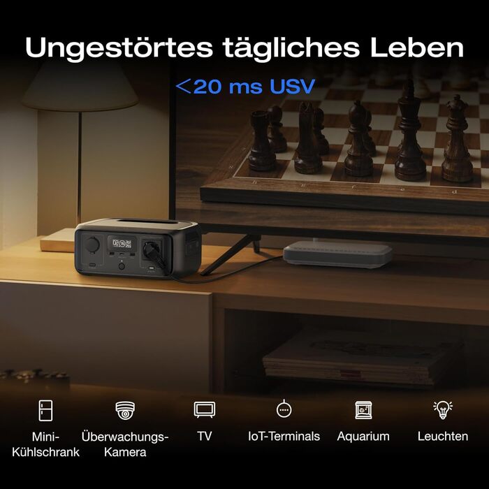 Портативна електростанція ECOFLOW RIVER 3, акумулятор LFP 245 Втгод, вихідна потужність до 600 Вт, 2 час роботи з GaN, ДБЖ &lt20 мс, на 30 компактніший сонячний генератор для використання на свіжому повітрі, кемпінгу, фургонів