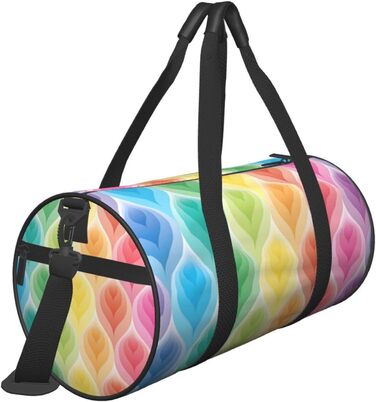 Яскрава дорожня сумка Райдуга, спортивна сумка для чоловіків та жінок, сумка-мішок з градієнтом та візерунком листя