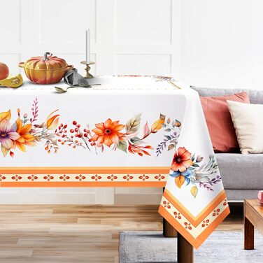 Скатертина Arquiel Прямокутна, Фестиваль врожаю Осінній урожай Акварельна квіткова скатертина для вечірки пікніка Осінній декор ве