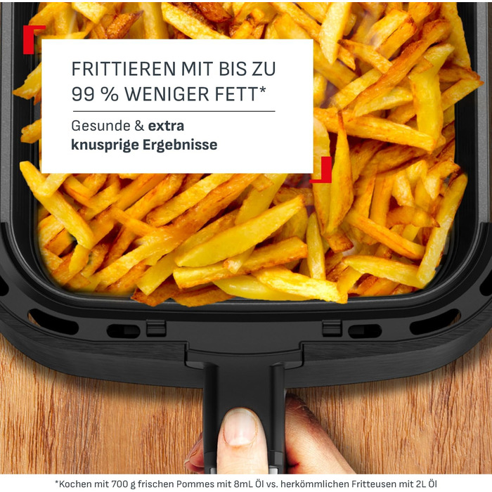 Аерофритюрниця та гриль Tefal Easy Fry & Grill Classic XL (4,6 л) пристрій 2-в-1 для хрусткого смаження та соковитого гриля з мінімумом жиру, EY5018 Classic 2in1