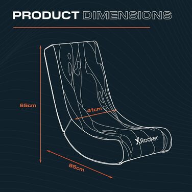 Ігрове крісло-гойдалка X Rocker Video Rocker для дітей - колір Lava (синій)