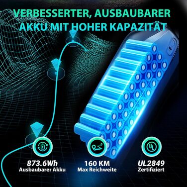 Чоловічий електровелосипед, 20 x 4.0-дюймові всесезонні широкі шини, електричний велосипед з двигуном 250 Вт, акумулятор 48 В 18.2 Аг, 25 км/год, запас ходу до 161 км, картка NFC, 7-ступінчаста коробка передач, гідравлічні гальма, M20