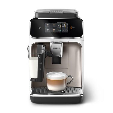 Кавомашина PHILIPS LatteGo серії 2300, біла, 4 види кавових напоїв, білий/хром