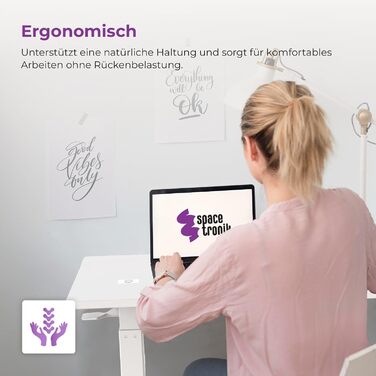 Бічний столик Spacetronik з регульованою висотою, мобільний журнальний столик з прихованими колесами, столик для ноутбука з ручним регулюванням висоти 66106 см, тумбочка для дивана, ліжко (білий/дерево, 80x45 см) білий/дерево 80x45 см