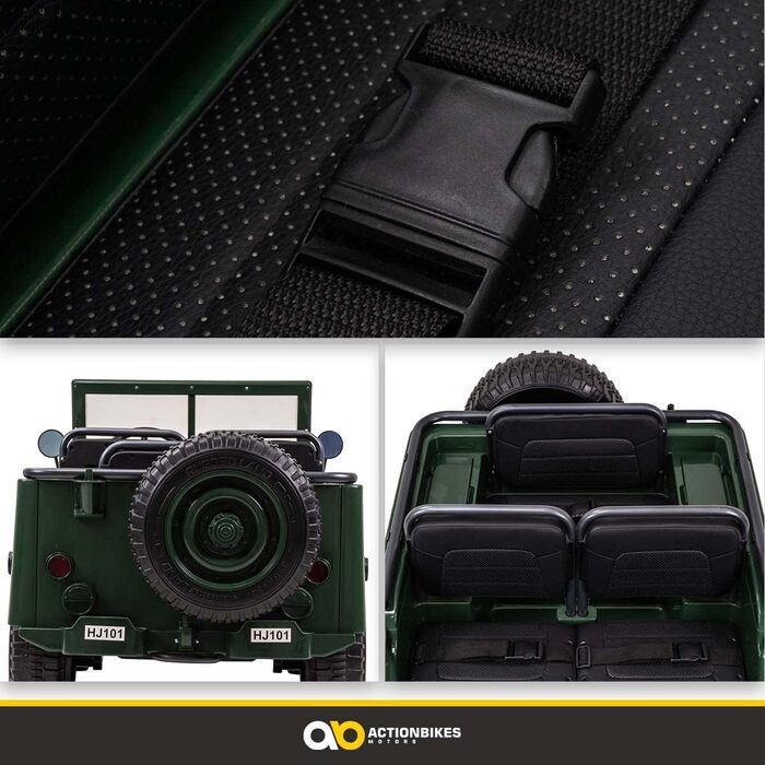 Дитячий електромобіль Jeep UTV Willys 2.4 Ghz Пульт дистанційного керування - 12 Вольт 14 Ач Акумулятор - 4 x 12 Вольт 45 Вт Двигу