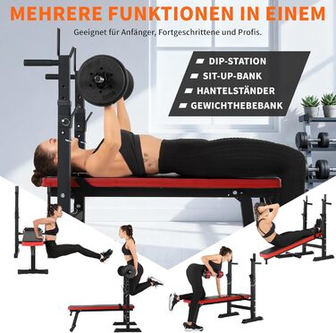 Складана регульована силова лава ISE зі штангами для гантелей та віджимань, тренувальні лави, регульовані, червоний/чорний 544-BK, білий/чорний 544-WH SY-544-BK