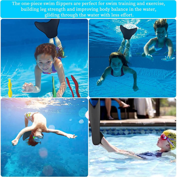 Дитячі ласти для плавання, моноласти для дайвінгу, ласти для дайвінгу, тренувальні ласти, дитячі ласти, цільні ласти, професійне спорядження для підводного плавання