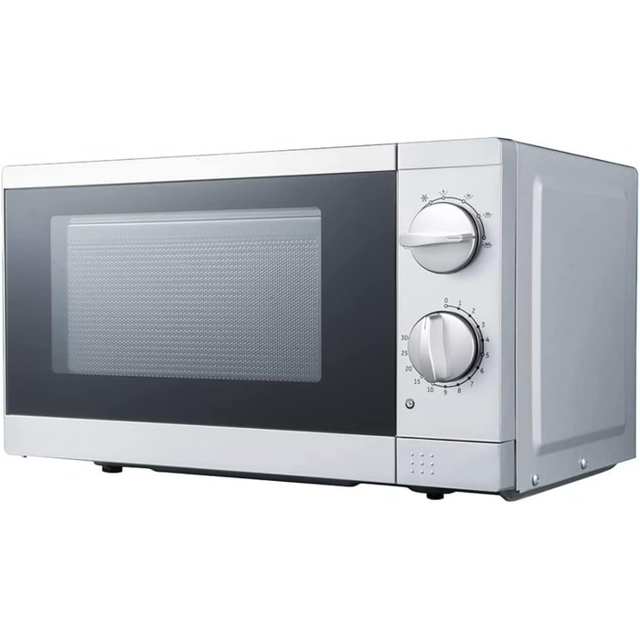 Мікрохвильова піч PKM Підставка під стільницею I 700 Вт Потужність мікрохвильової печі I 17 л Варильна камера i 6 рівнів потужності i Функція розморожування i Металевий корпус i Поворотний стіл (24,5 см) i Таймер 30 хвилин I блокування від дітей I Натиска