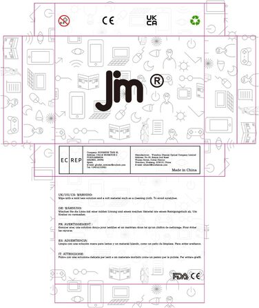 Окуляри для читання JM 4 Pack для жінок чоловіків з блокуванням синього світла з пружинними петлями, легкі окуляри для жінок 4 змішаного кольору 1.25x