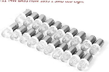 Мм Білий 8000K 12V 0.02A 20LM T11 T4W Ba9S H6W 1895 1SMD Turn 20 шт., 27 * 9
