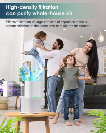 Осушувач повітря електричний, TUKIMA Кімнатний осушувач повітря Тихий осушувач повітря з функцією розморожування та режиму сну, оч