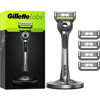 Волога бритва Gillette Labs для чоловіків, бритва з очисним елементом 5 лез бритви, подарунок для чоловіків, преміальна магнітна бритва 5 лез