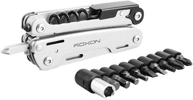 Плоскогубці Roxon S801S STORM, туристичний мультитул, мультитул з додатковою групою насадок і чорним кейсом, кишеньковий мультитул