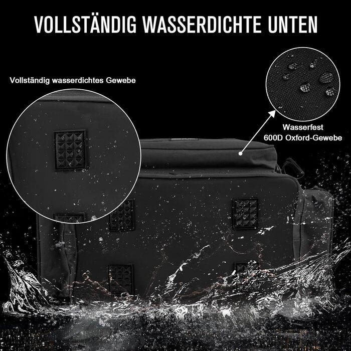 Сумка для риболовлі Goture, водонепроникна сумка через плече з мяким боком, регульований ремінь для вудки, рюкзак для риболовлі з мякими лямками та неслизьким дном Чорний Чорний 40 см*30 см*24 см