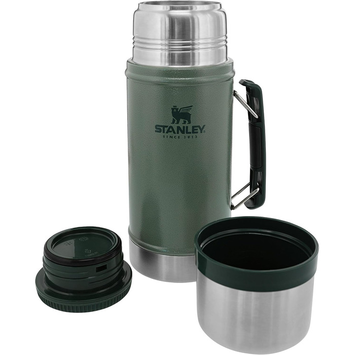 Термоконтейнер для їжі Stanley Classic Legendary - Зберігає температуру гарячою 20 годин або холодною 24 години - Підігрівач їжі з нержавіючої сталі - Без бісфенолу А - Можна мити в посудомийній машині