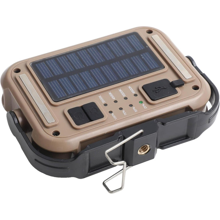 Світлодіодний сонячний кемпінговий ліхтар із зарядкою USB-C, 3600 мАг, акумуляторний робочий ліхтар, регульований 4-ступінчастий кольоровий COB-прожектор, алюміній IPX4 (4K)