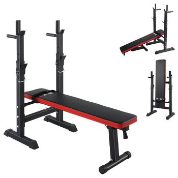 Складана регульована силова лава ISE зі штангами для гантелей та віджимань, тренувальні лави, регульовані, червоний/чорний 544-BK, білий/чорний 544-WH SY-544-BK