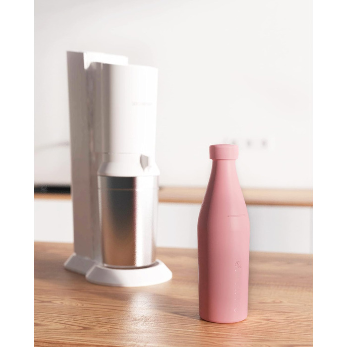 Мл пляшка з нержавіючої сталі для SodaStream Crystal Підходить для шипіння, безпечний для миття в посудомийній машині та герметичний Аксесуари для подорожей в т.ч. елегантна подарункова упаковка (рожева), 700
