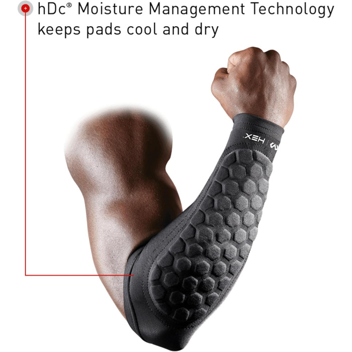 Захисні щитки для передпліччя McDavid HexPad 651 S чорні/прозорі