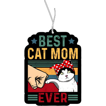 Кращий кіт мама коли-небудь ароматизатор дерева автомобіль смішний, автомобільний дозатор аромату, автомобільний тюнінг дерева аро