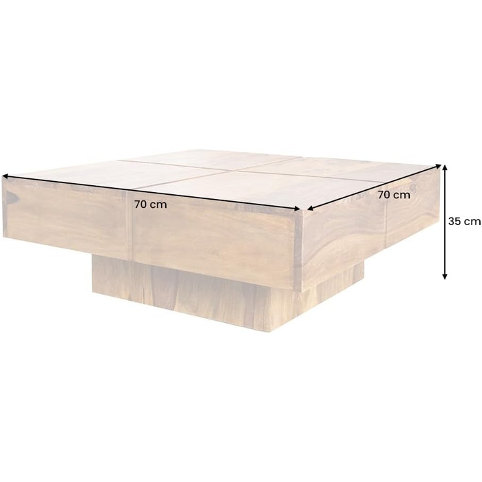 Дизайнерський журнальний столик з масиву дерева, болт, 70 см, оздоблення під камінь шишам, ручна робота