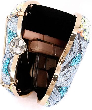 Елегантне клатч-сердечко Naimo з паєтками, міні-сумочка для вечірки, весілля або коктейлю, блакитний колір