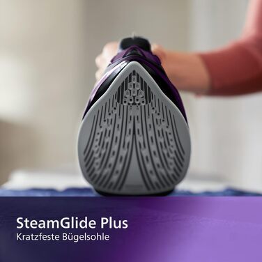 Парова праска Philips серії 5000 - 2400 Вт, постійна подача пари 45 г/хв, вихід пари 180 г, вертикальна подача пари, підошва Steam