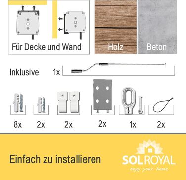 Вертикальний тент Sol Royal 180x250 см, тент MS5 міцний балконний щит для приватності, знімний ручний механізм, водовідштовхувальний сонцезахисний козирок для тераси, балкона, саду, всепогодний вертикальний тент, сірий 180x250 см