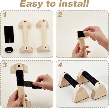 Дерев&39яні ручки для віджимань AHANDMAKER з 2 предметів, паралельні лапи, ручки для калістеніки, ручки для віджимань, фітнес-блоки для чоловіків, силові тренування рук