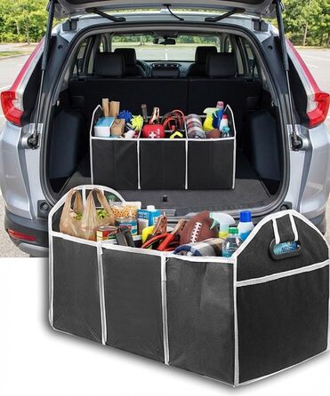 Органайзер для багажника, складаний контейнер з 3 відділеннями, короб для зберігання речей в авто, портативна водонепроникна сумка для багажника, автомобільні аксесуари, універсальний для позашляховиків, пікапів, фургонів