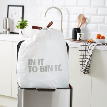 Сміттєві пакети Brabantia (40-45 літрів (л) Надзвичайно міцні сміттєві пакети зі шнурком (120 шт. ))