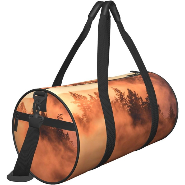 Спортивна сумка для подорожей Захід Сонця, чорна, універсальний розмір