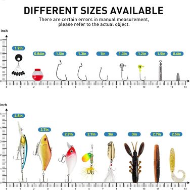 Набір рибальських снастей та приманок THKFISH із 153 предметів, рибальський набір, коробка для рибальських снастей, коробка для наживки з рибальськими аксесуарами, приманками, гачками, грузилами та спінінговими приманками, рибальський набір із 153 предмет